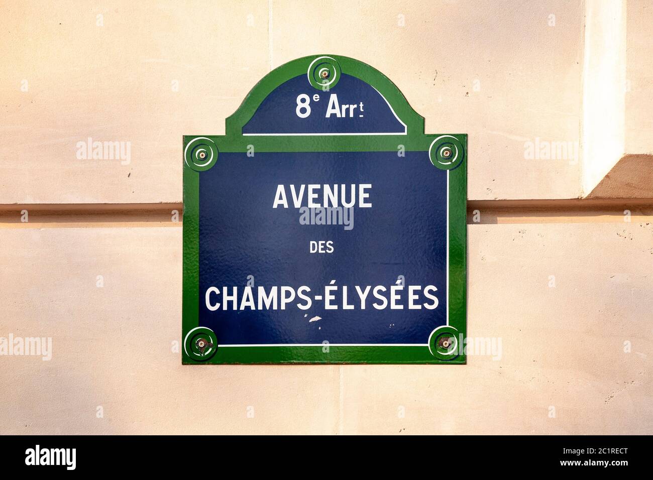 Champs-Elysees street sign, Paris, France Stock Photo