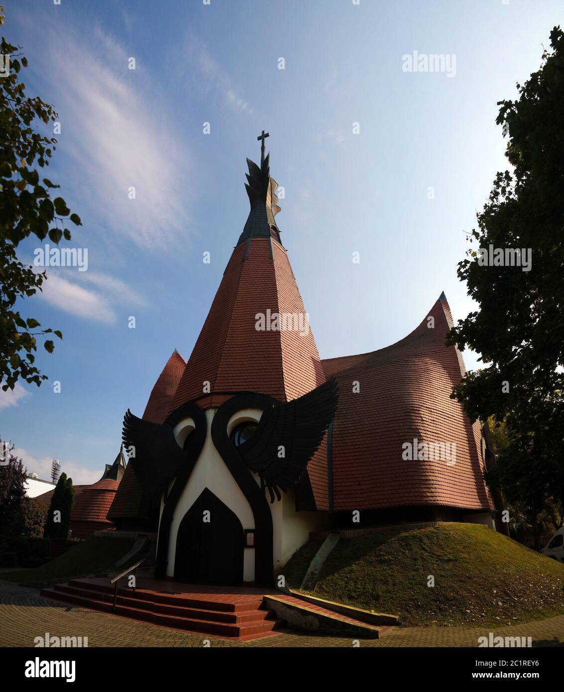 Exterior view to Evangelical Lutheran Church in Siofok, Hungary Stock Photo