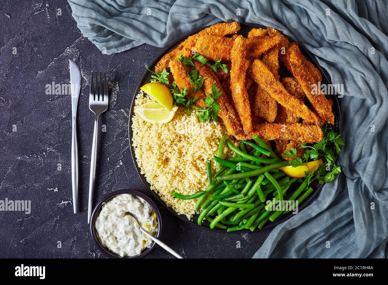fish sticks, fish fillet fingers breaded and deepfried served on a