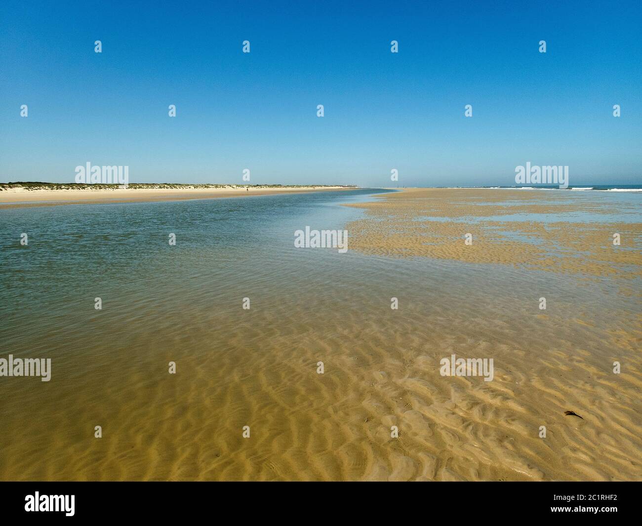 Germany, Wangerooge - Beach in the Wadden Sea Stock Photo
