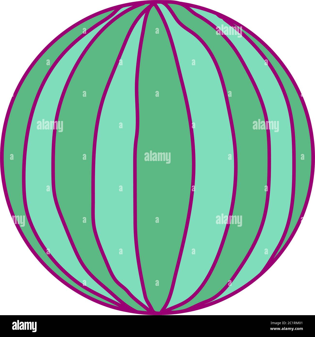 vector template round fruit. print for disposable tableware Stock Vector
