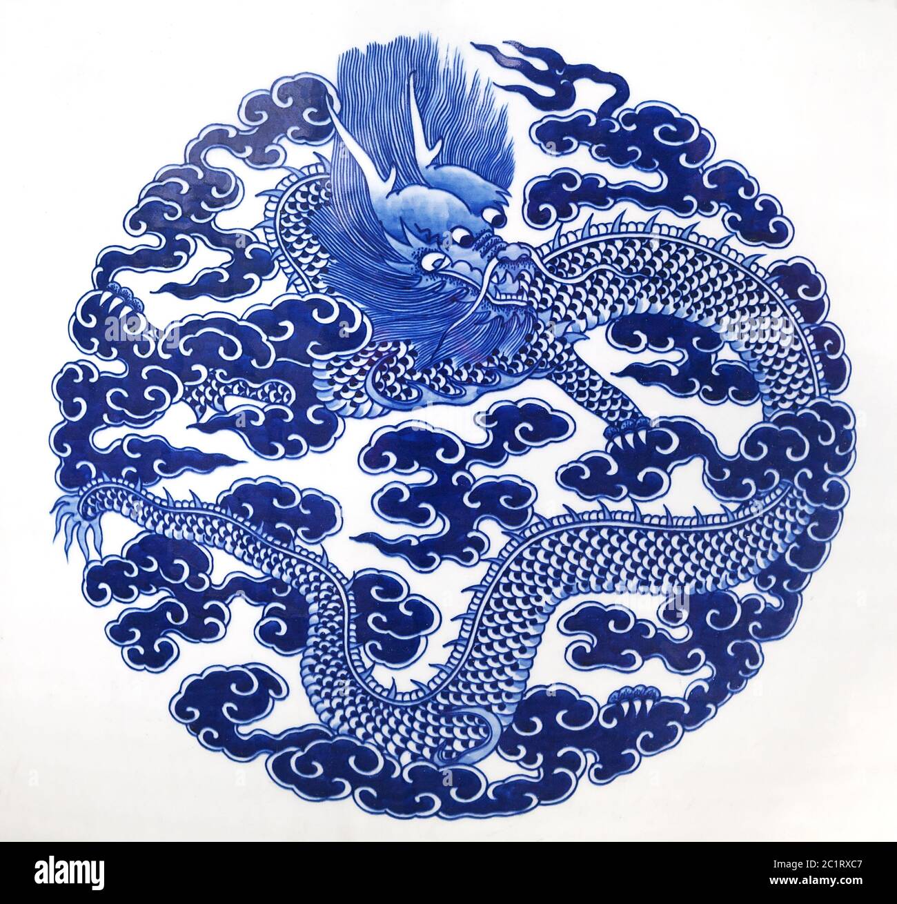 Chinese dragon painted on a ceramic vase Stock Photo Alamy