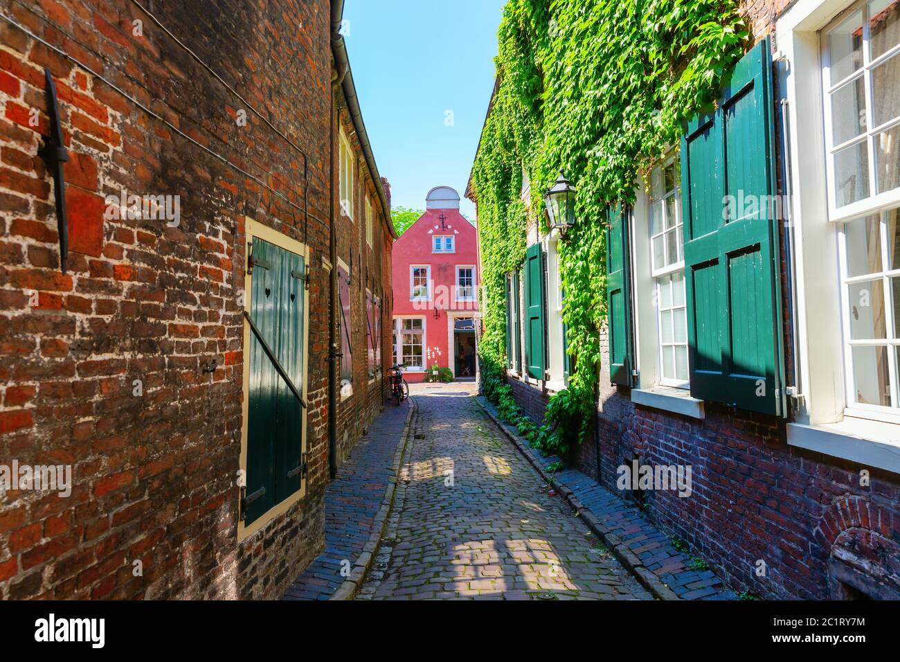 picturesque alley in Leer, Ostfriesland, Germany Stock Photo
