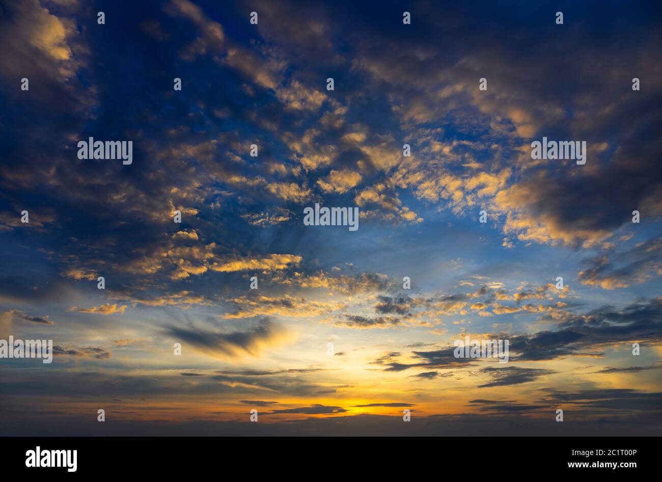 Beautiful tropical sky after sunset Stock Photo