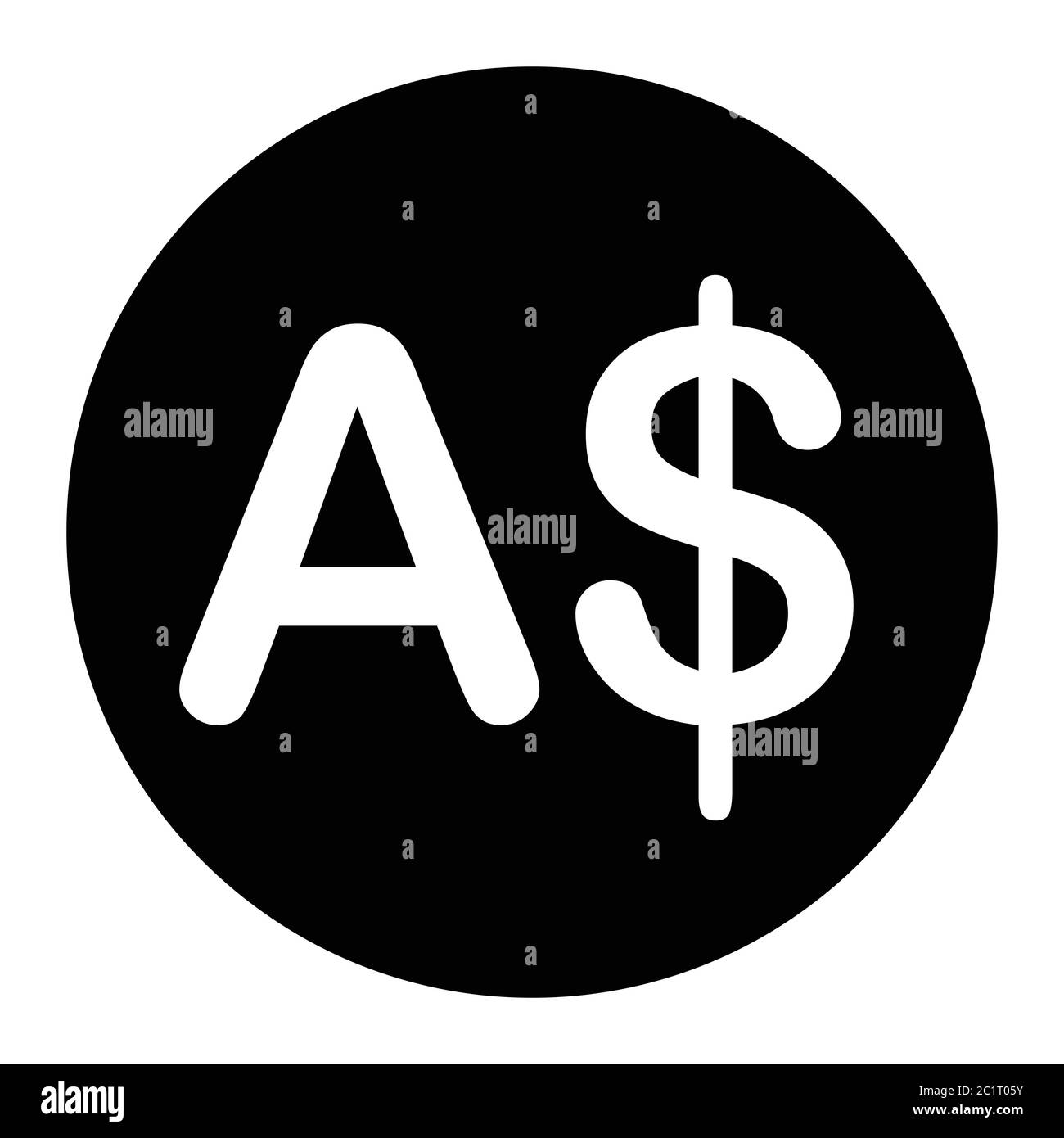 Aud Australian Dollar Currency Symbol Black Illustration Isolated On A White Background Eps Vector Stock Vector Image Art Alamy