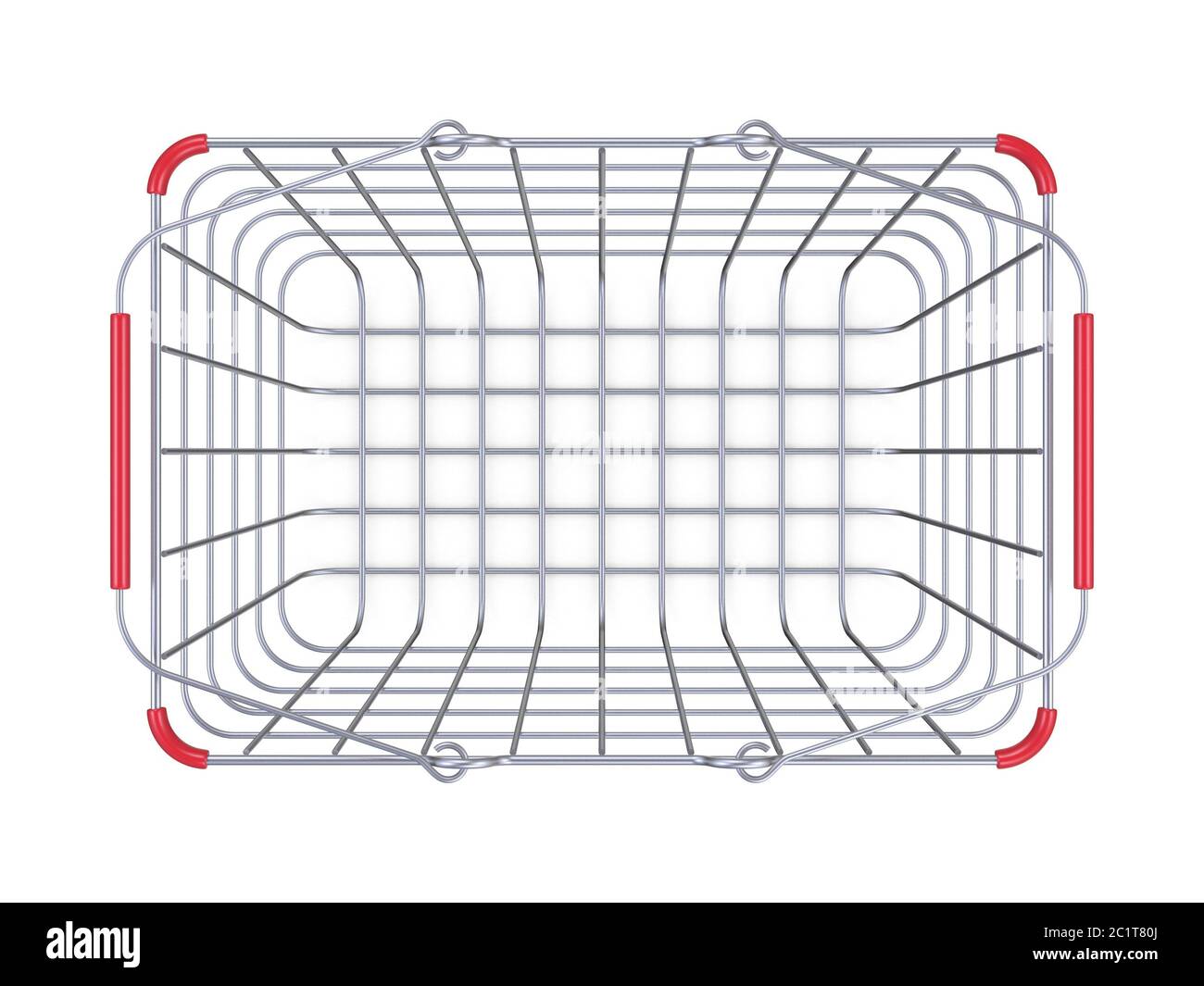 Metal shopping basket top view 3D Stock Photo Alamy