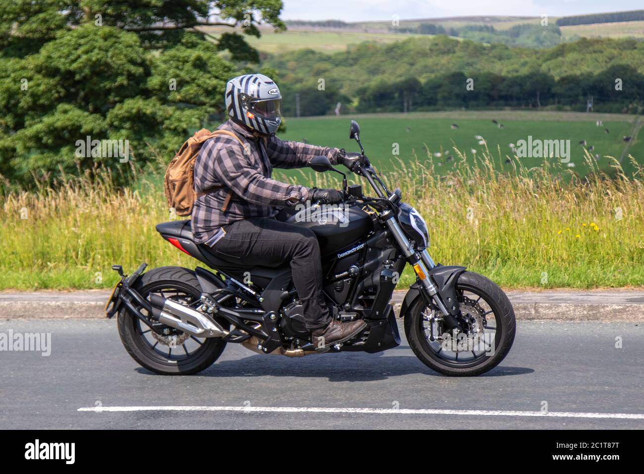 PG19UGL 2019 Benelli Demonstrator Custom; Motorbike rider; two wheeled ...