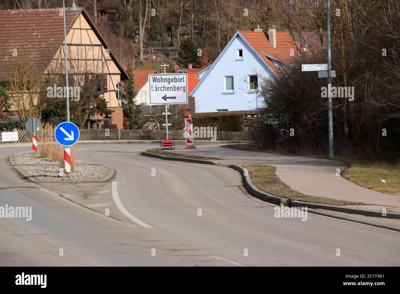 Access to the place Flacht in the district Boeblingen Stock Photo