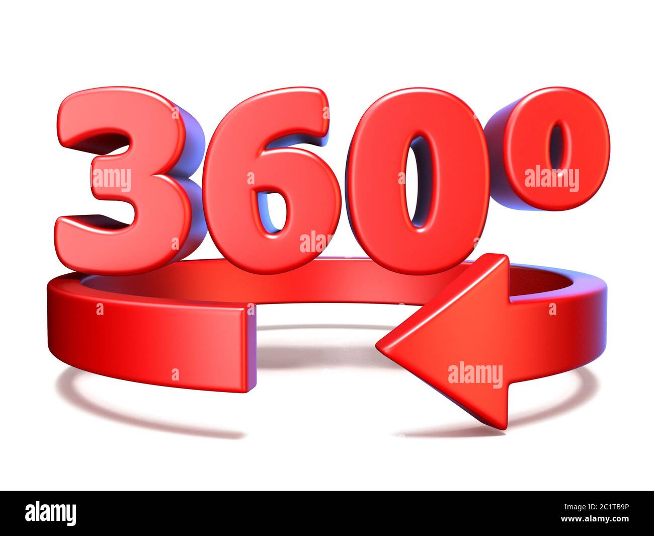 360 degrees view horizontal arrow 3D Stock Photo