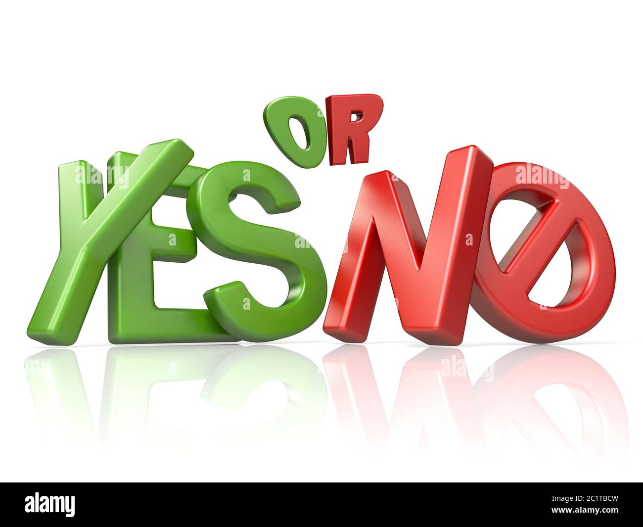 YES or NO concept 3D Stock Photo