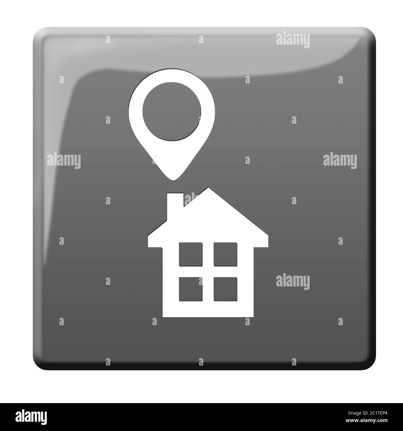 Navigation to home - Symbol button Stock Photo