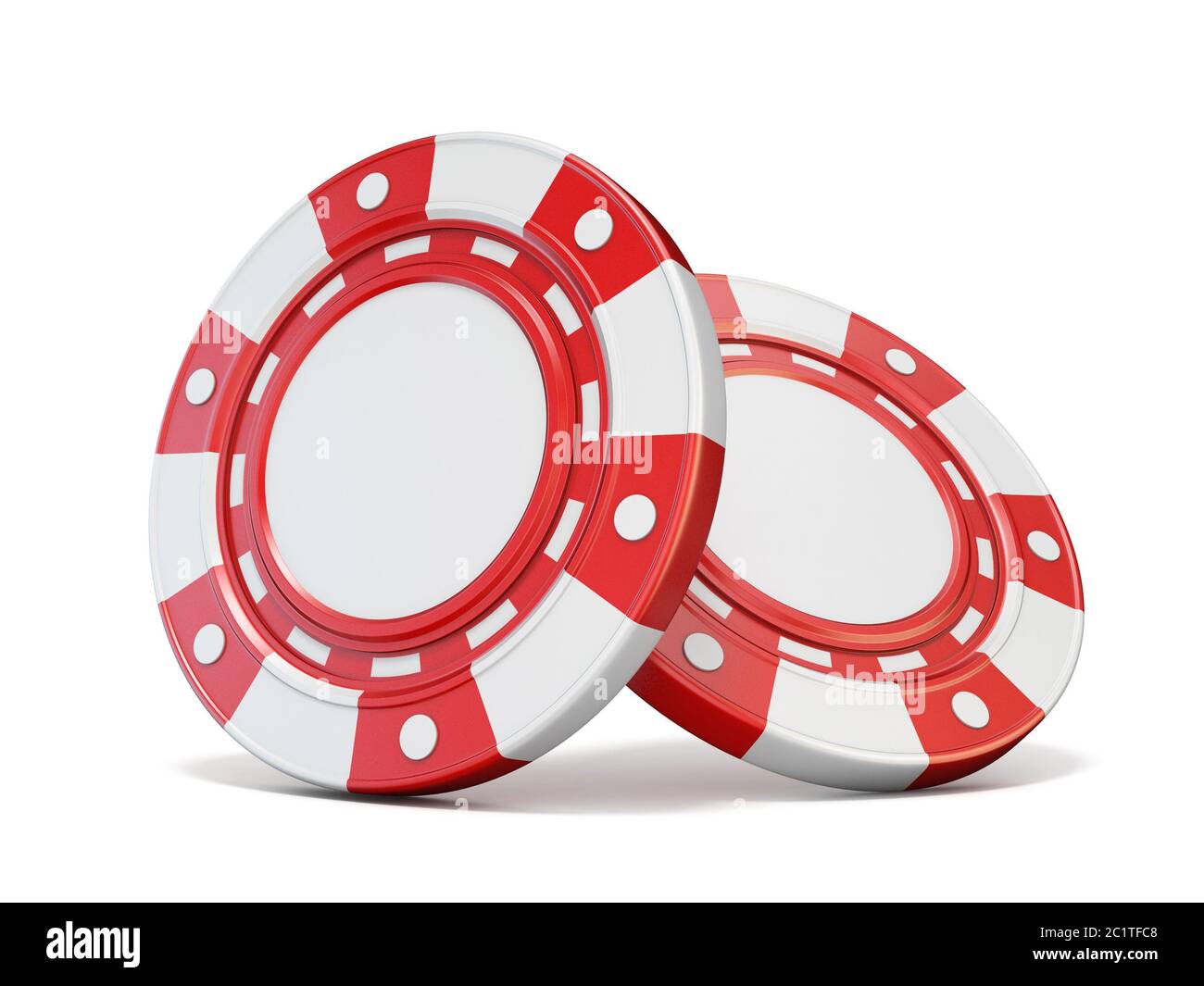 Two red gambling chips 3D Stock Photo Alamy