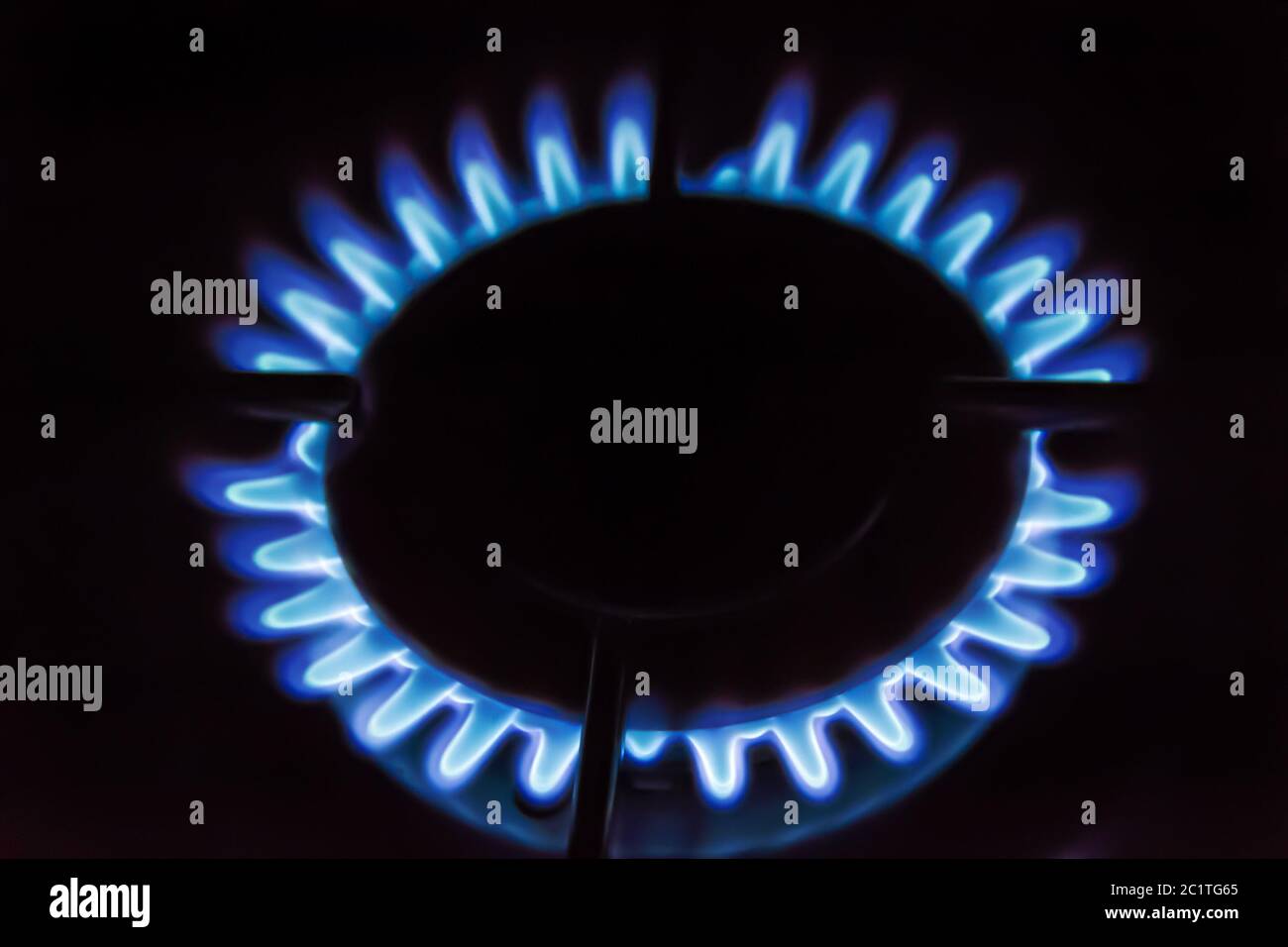 Gas burning on the stove Stock Photo Alamy