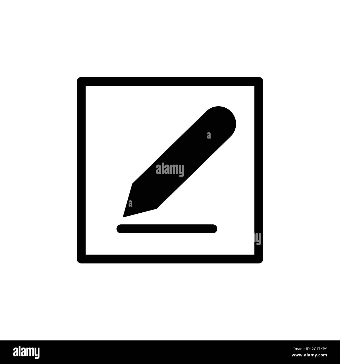 sign up icon, edit icon, pencil icon. design template vector Stock Vector Image & Art Alamy