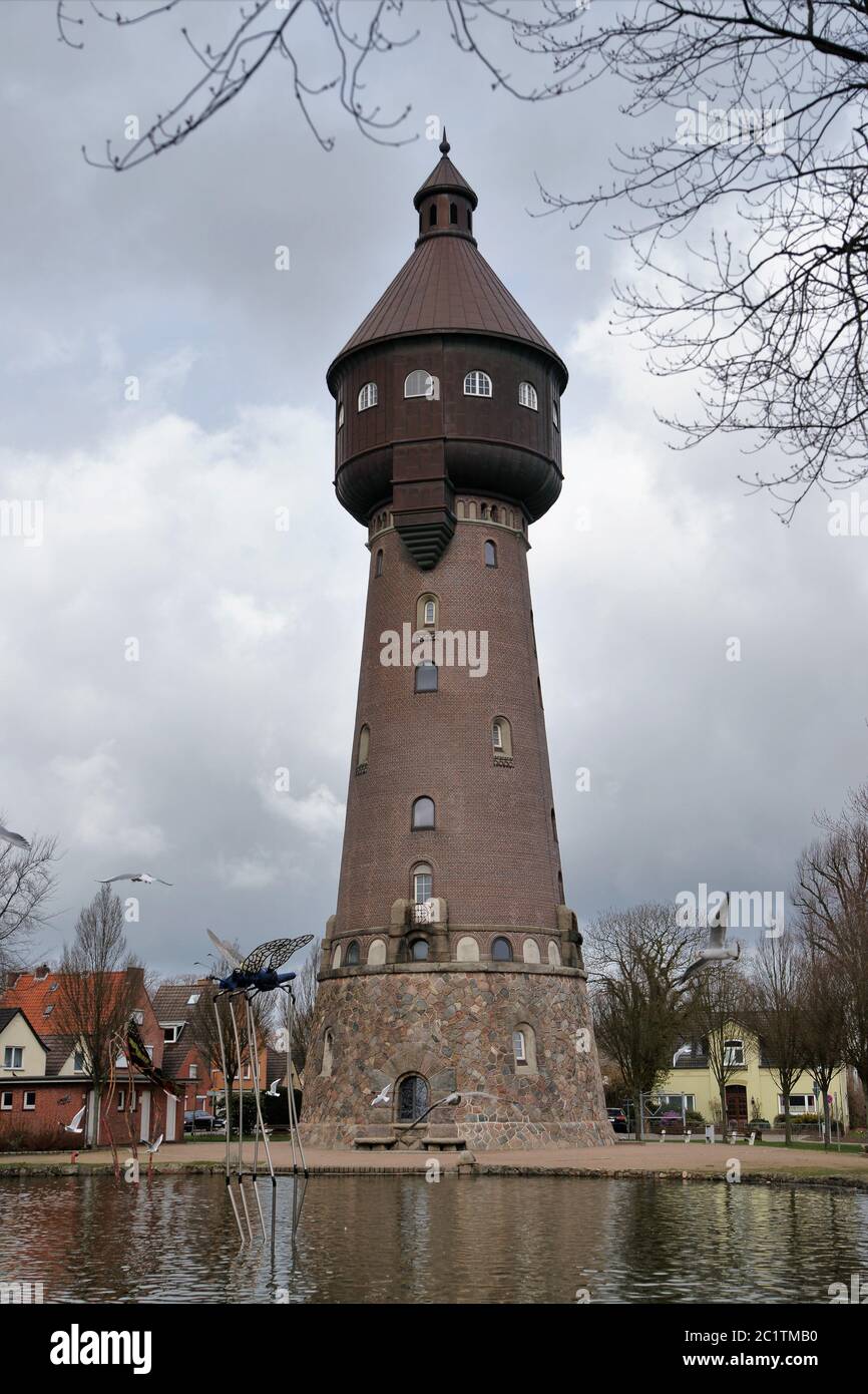 Wasserturm in Heide Stock Photo