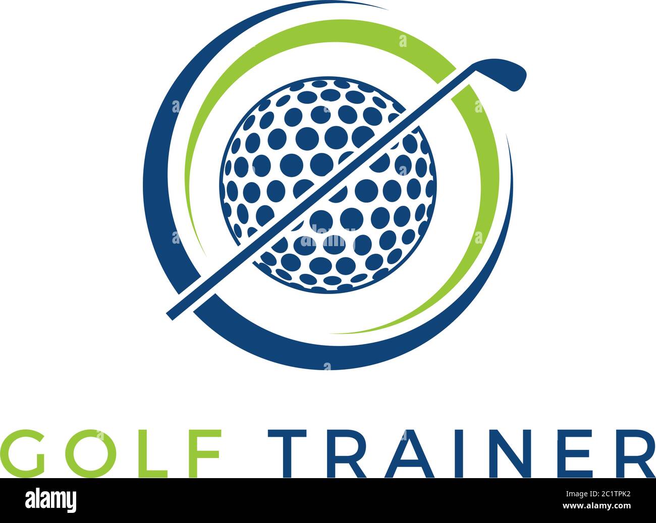 Golf trainer logo inspirations, golf logo idea Stock Vector