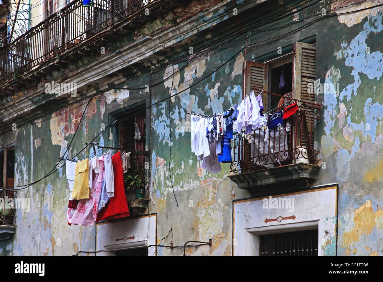 Laundry hanging on balcony in hires stock photography and images Alamy