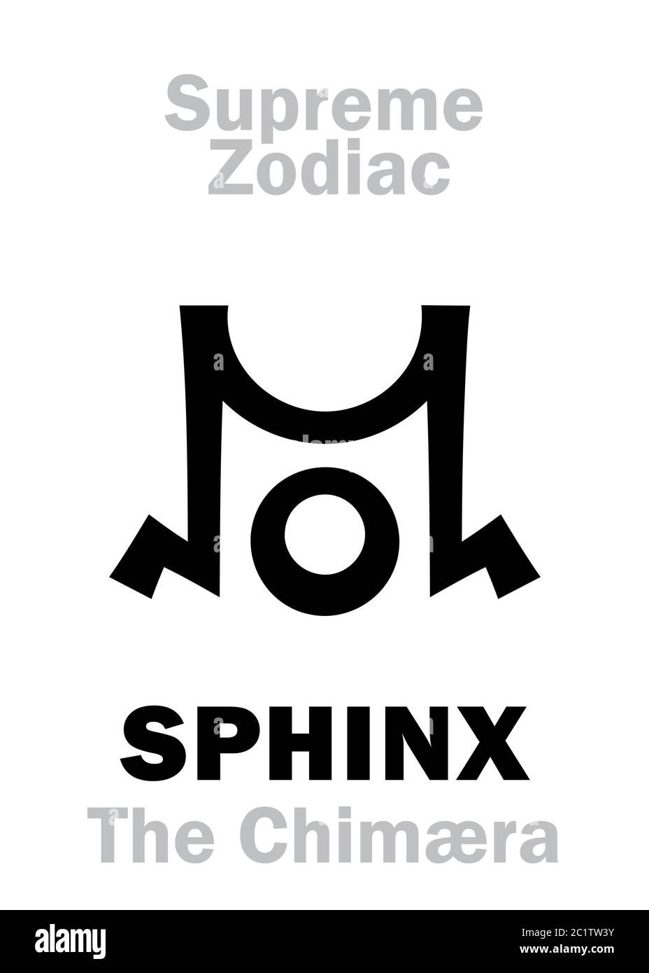 Astrology: Supreme Zodiac: SPHINX (The Chimæra)  Cygnus («The Northern Cross») Stock Photo