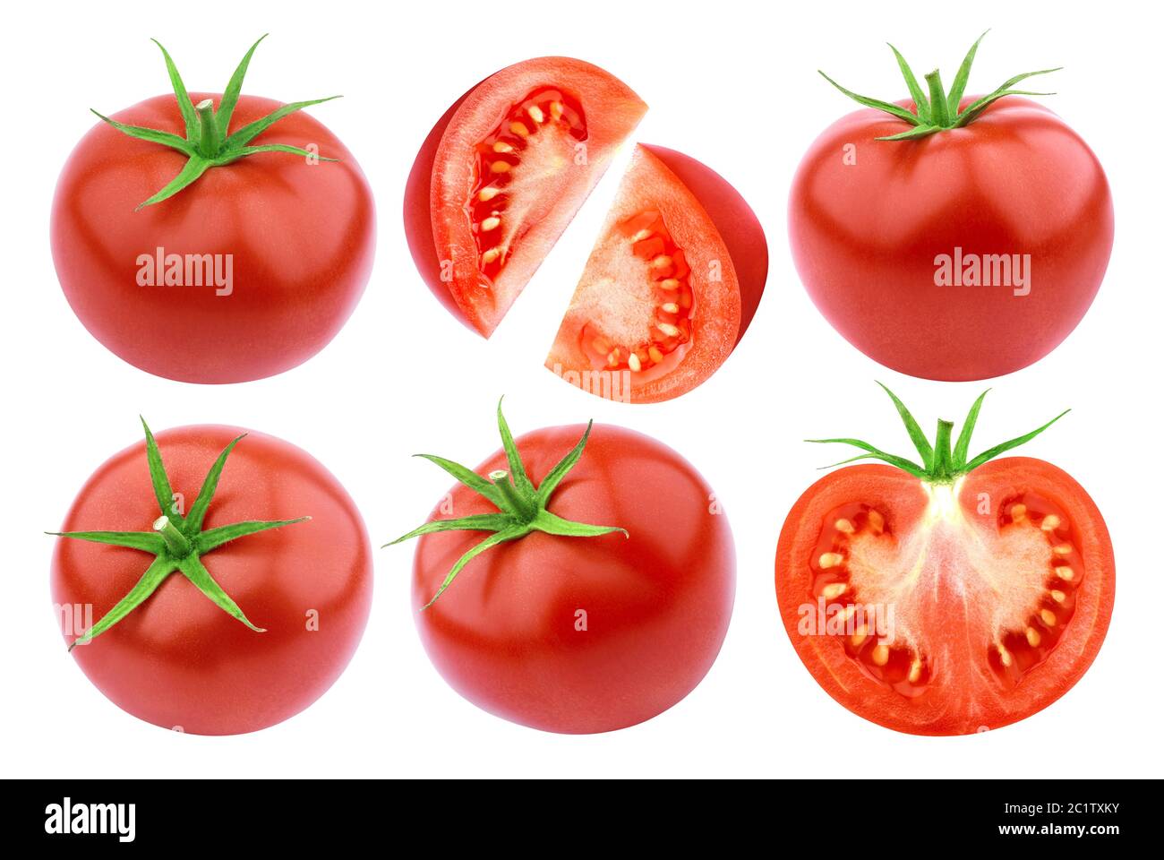 Tomato isolated isolated on white background Stock Photo - Alamy