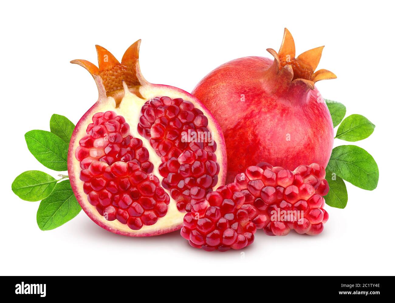 Pomegranate isolated on white background Stock Photo