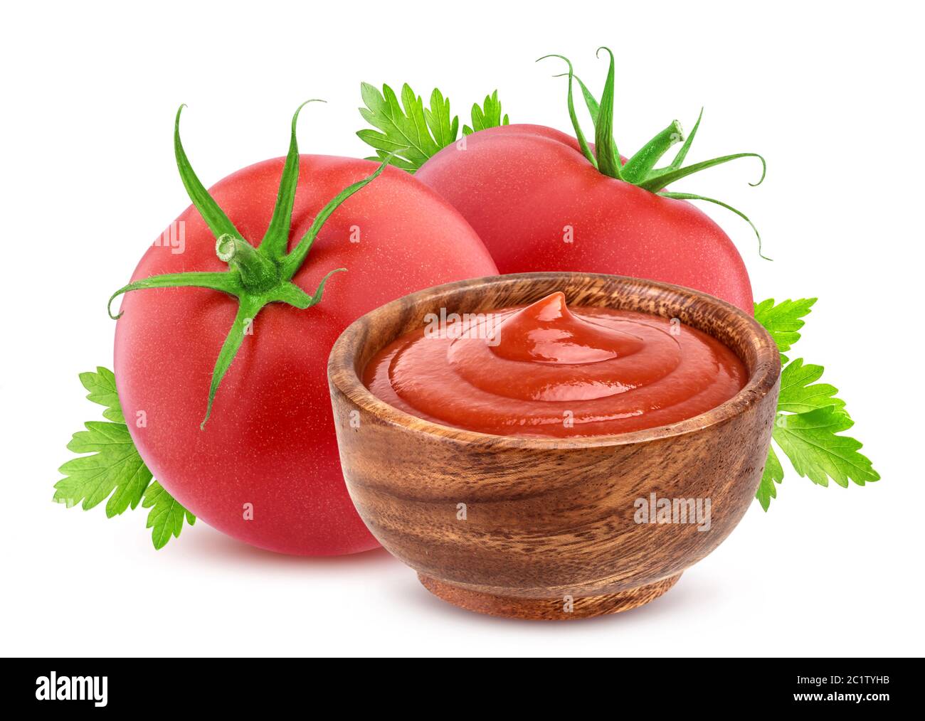 Tomato Ketchup in a Small Transparent Glass Round Bowl Isolated on White  Background Stock Photo - Image of cutout, food: 178117294