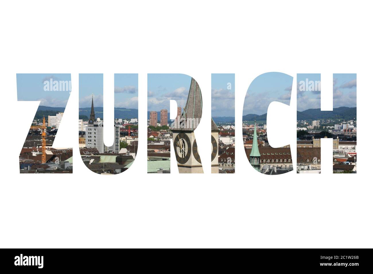 Zurich, Switzerland word sign. City name text Stock Photo Alamy