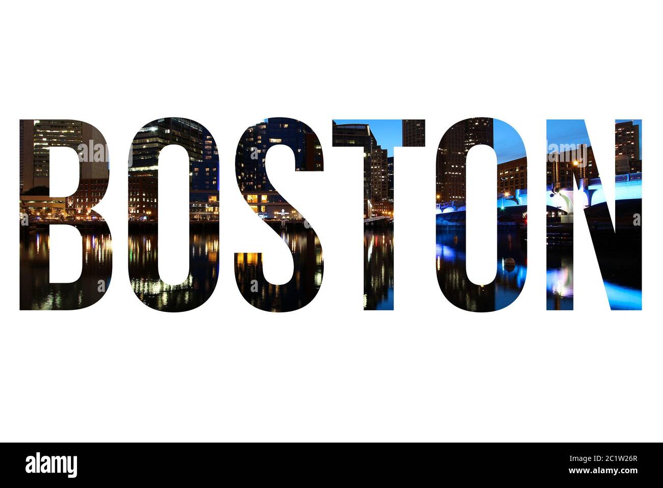 Boston, USA city name sign with background photo Stock Photo Alamy