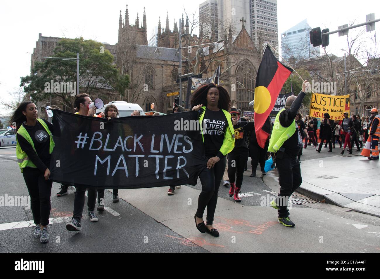 Black lives matter anti police brutality rally Stock Photo - Alamy