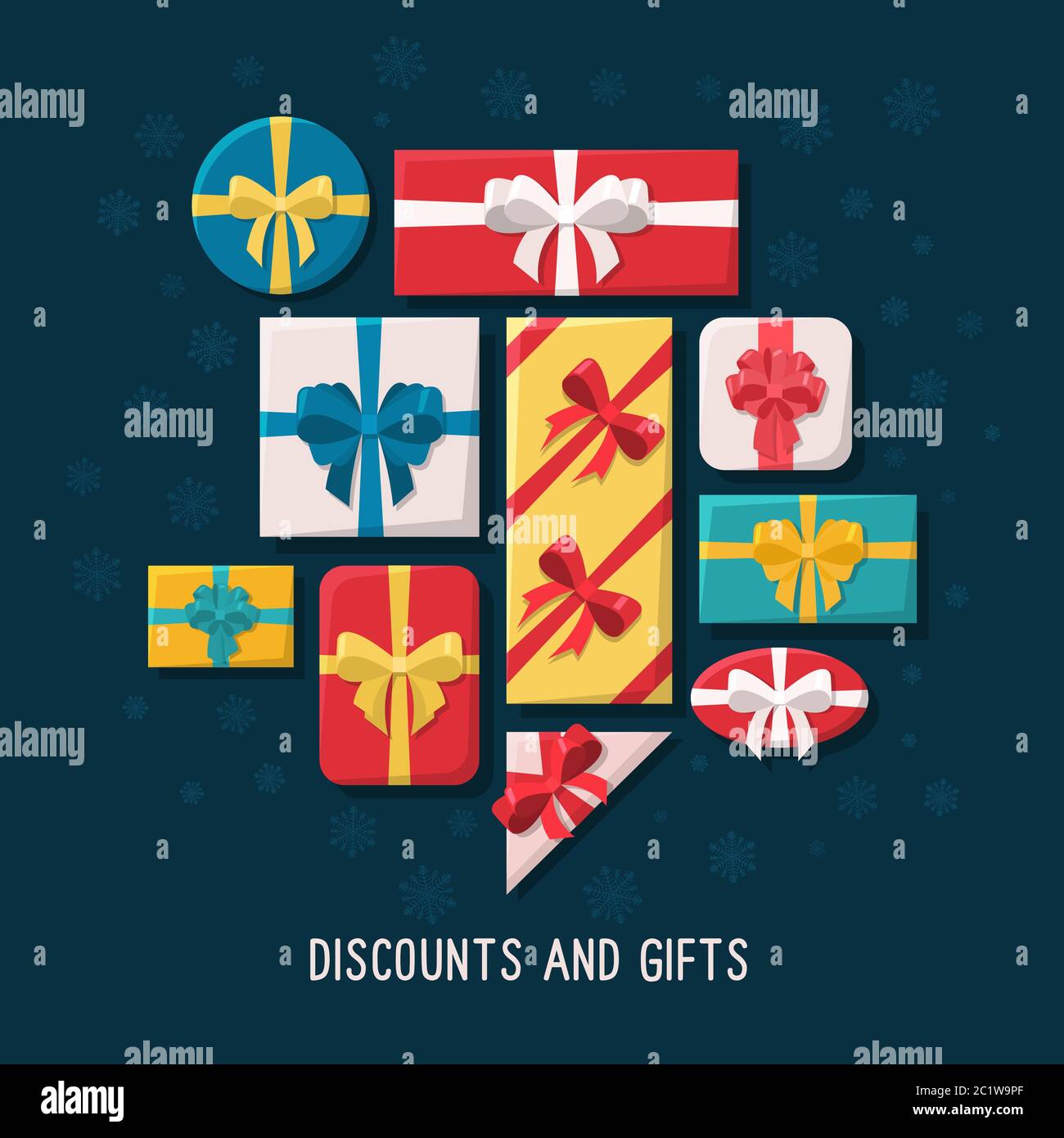 Collection wrapped gift boxes Stock Vector Images - Alamy