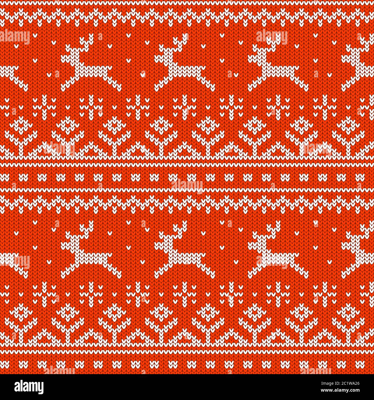 knitted reindeer pattern Stock Vector Image & Art Alamy