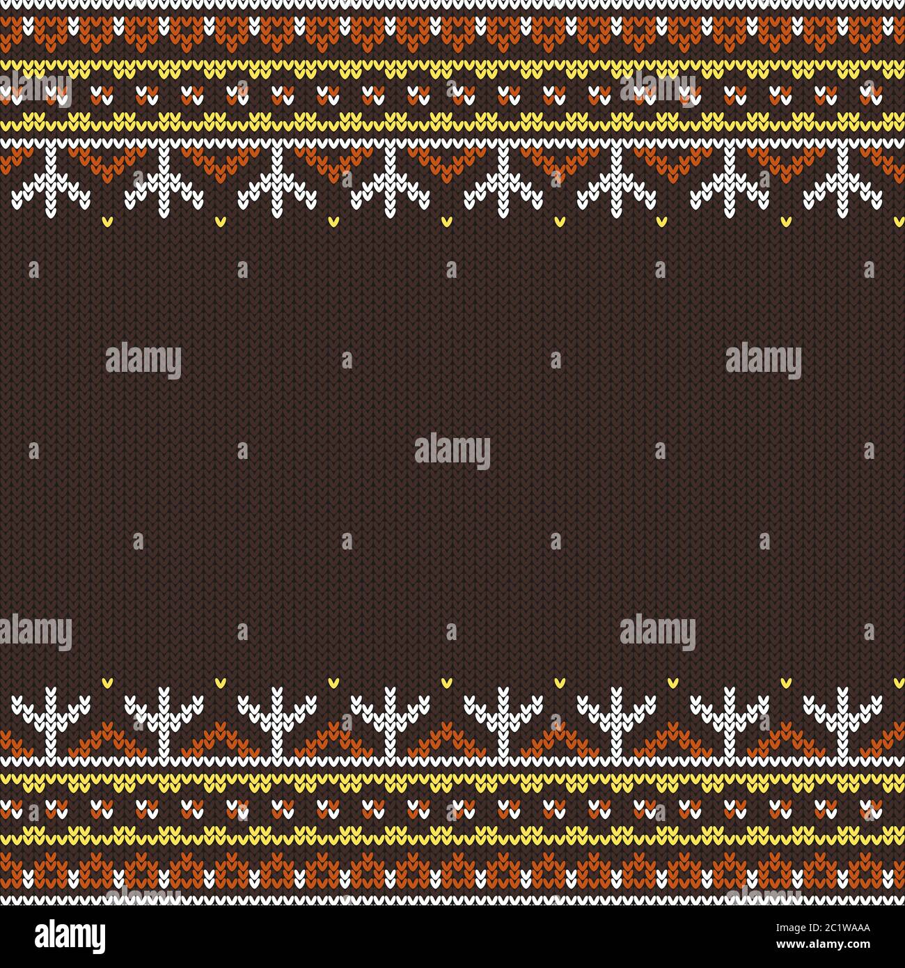 seamless knitted ornament Stock Vector