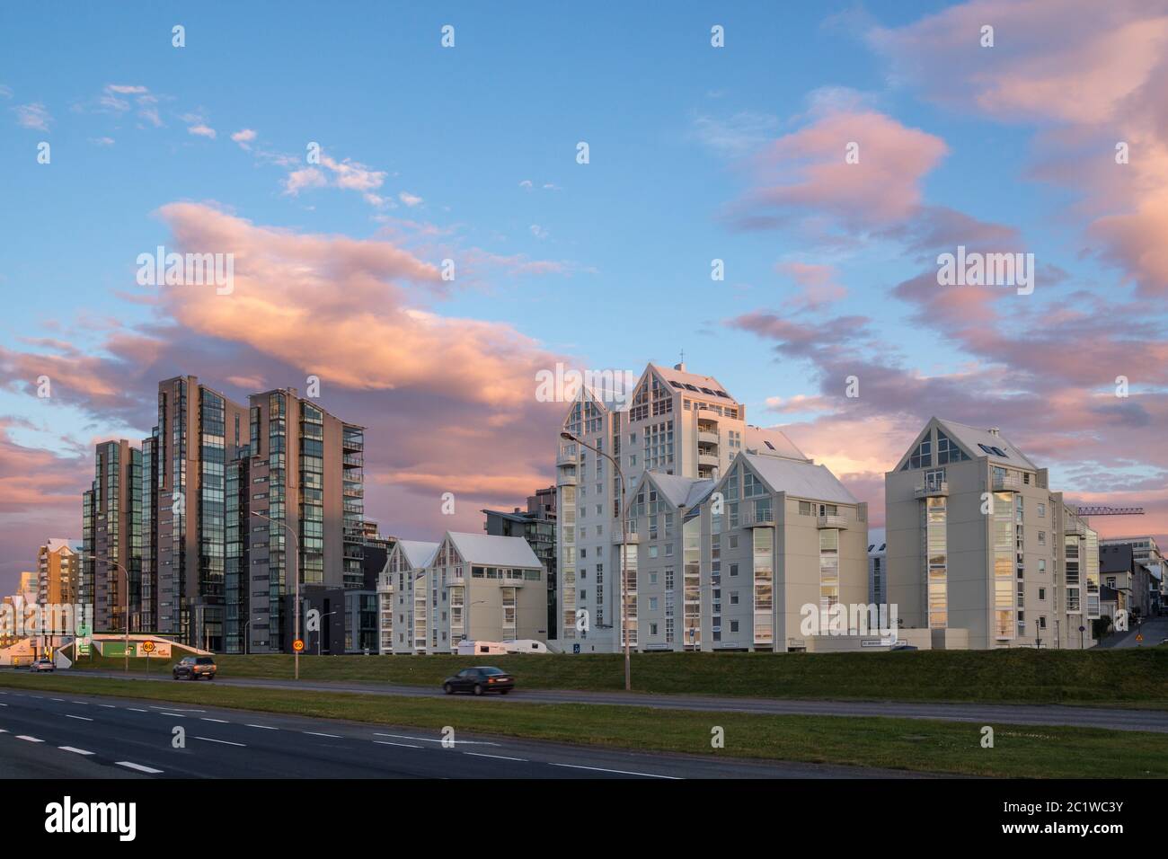 Picture of Iceland apartment building hi-res stock photography and images - Alamy