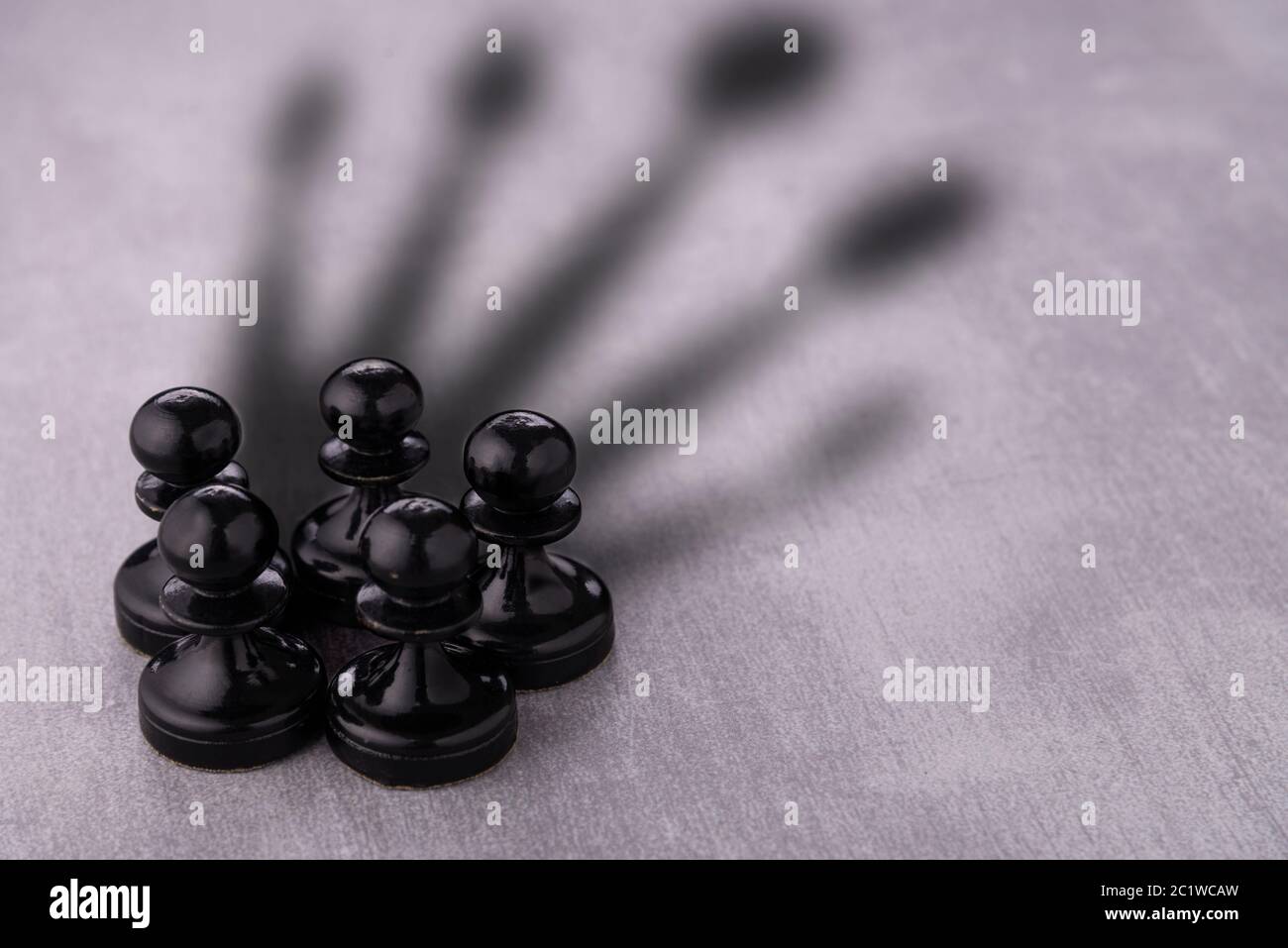 chess pawn circle with shadow shaped as a crown Stock Photo