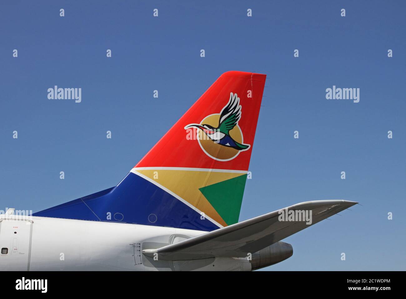 Back of airline jetliner, Fascene Airport, Nosy Be, Madagascar Stock Photo Alamy