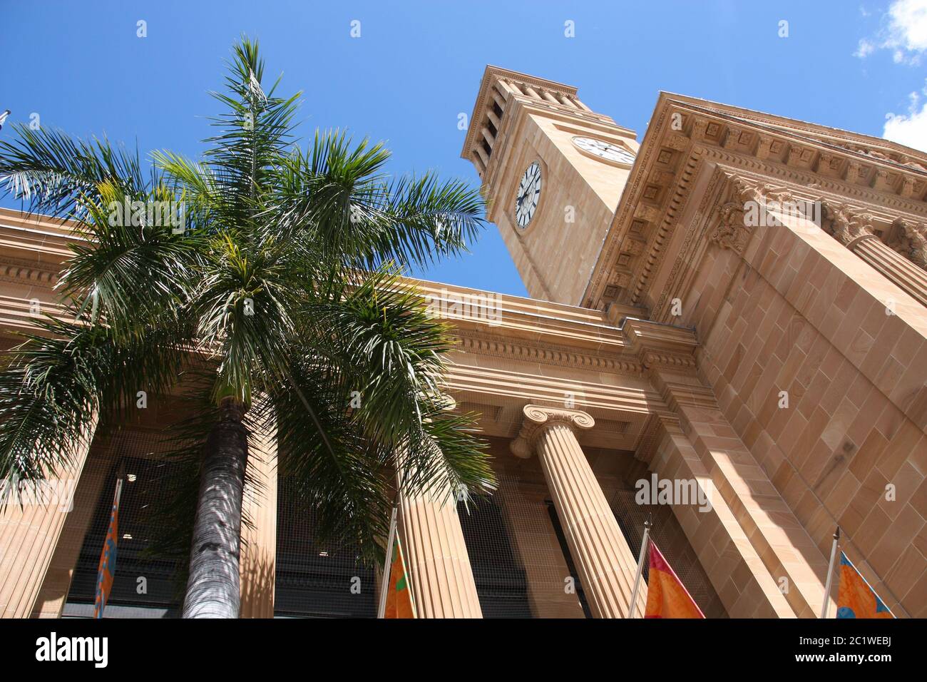 Brisbane City Hall municipal government building in Australia Stock