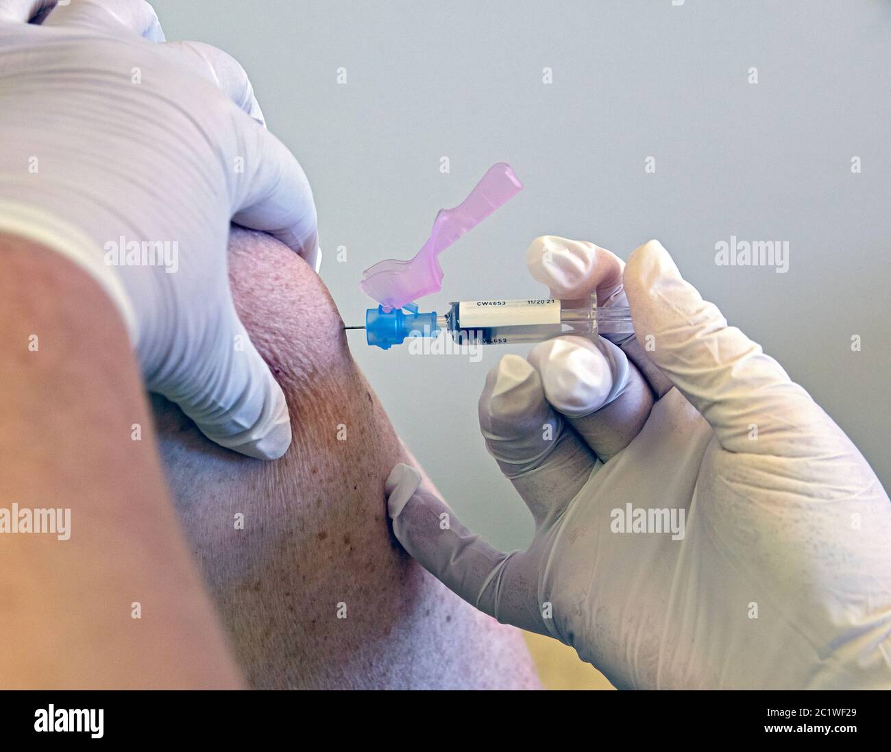 Virus flu vaccination in sweden Stock Photo