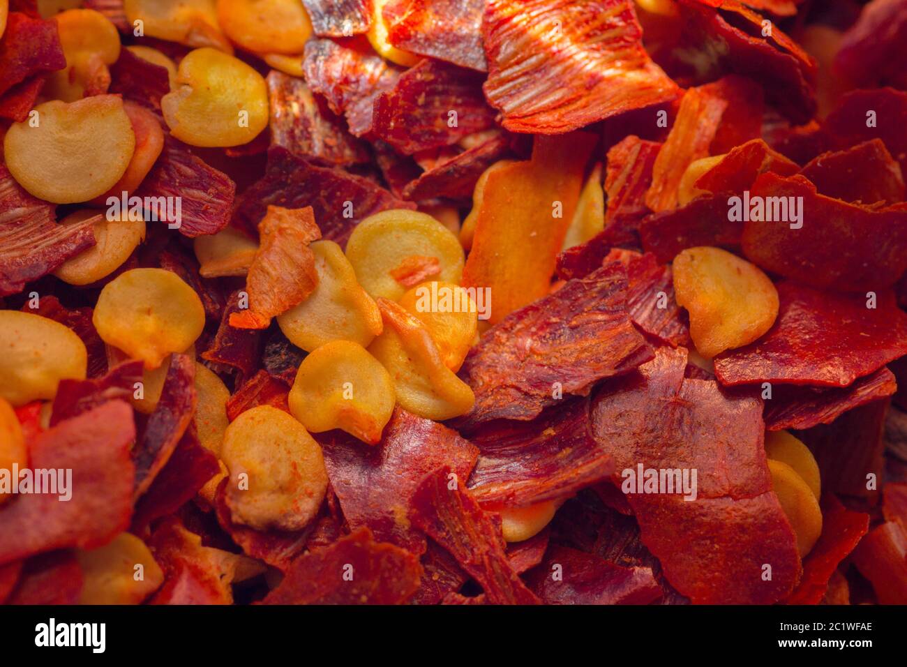 Red chili flakes Stock Photo Alamy