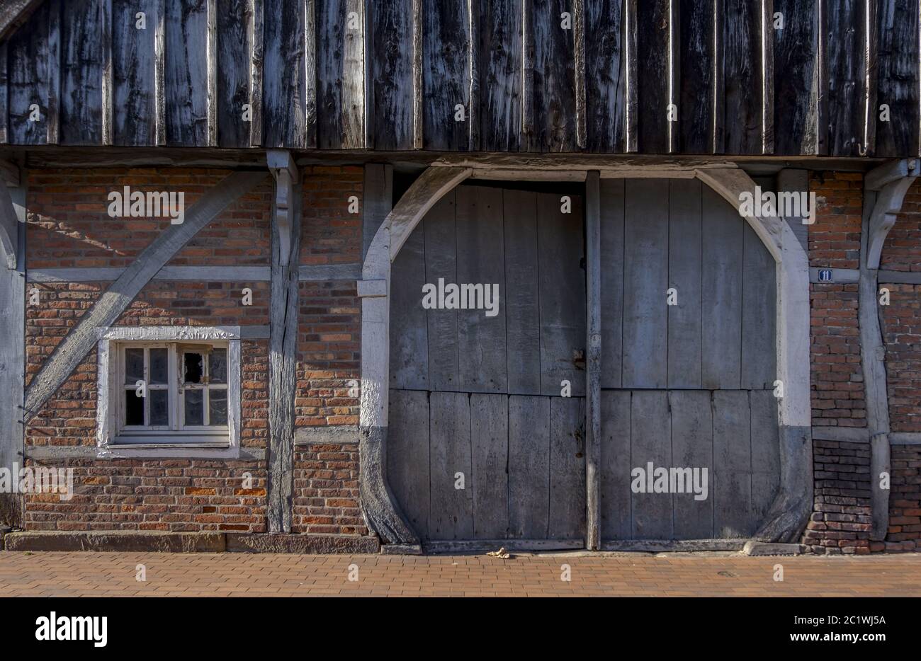 Ailing half-timbered facade Stock Photo