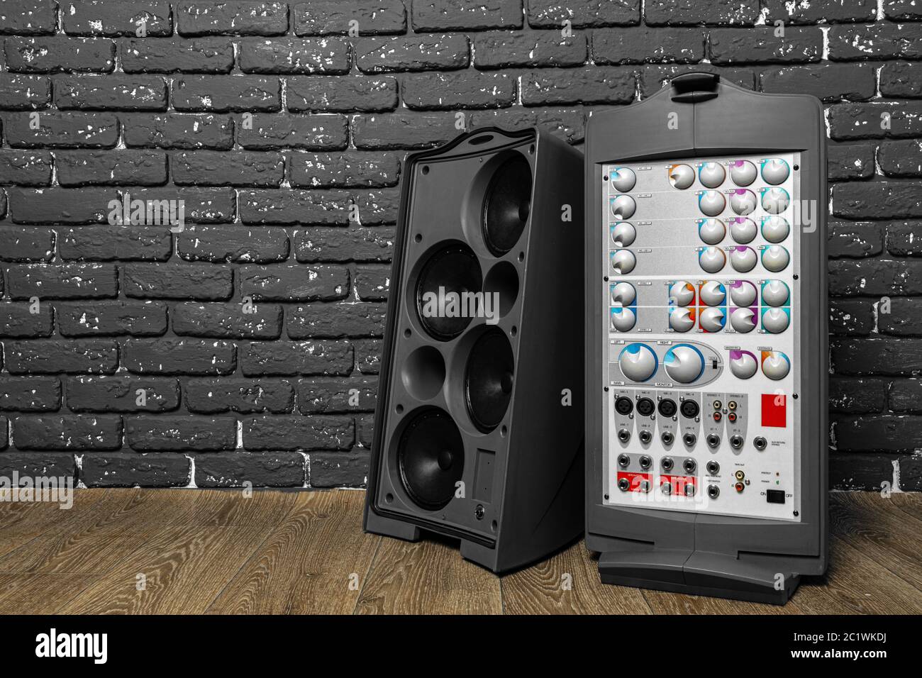 large stereo speakers