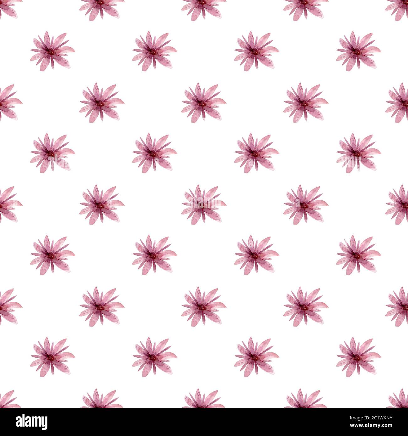 Elegant seamless pattern with beautiful pink flowers on white ...
