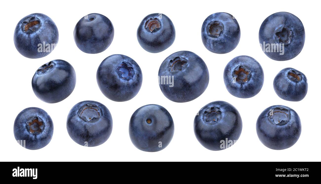 Blueberry isolated on white background with clipping path Stock Photo