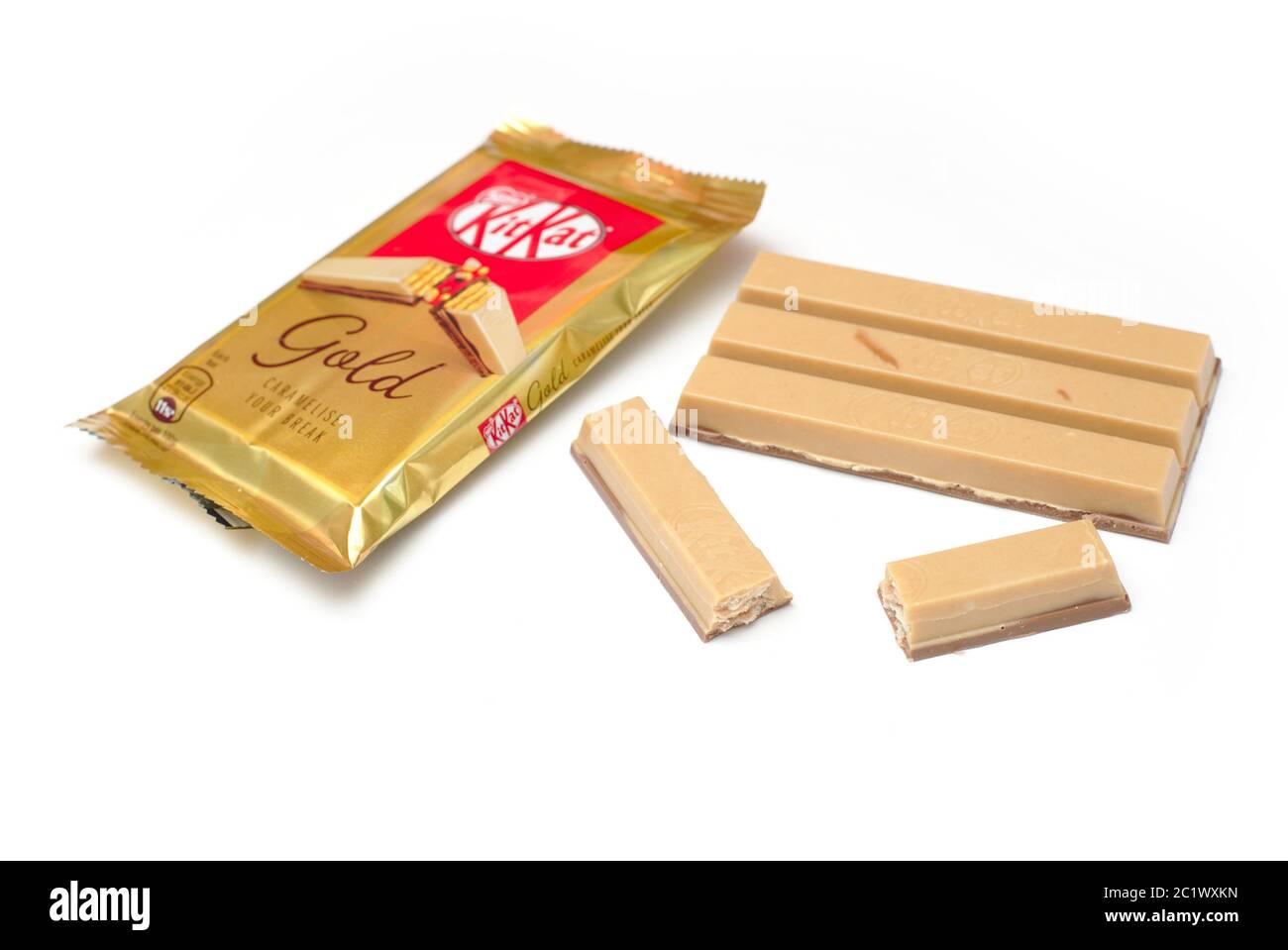 Kit Kat gold, UK limited edition Stock Photo