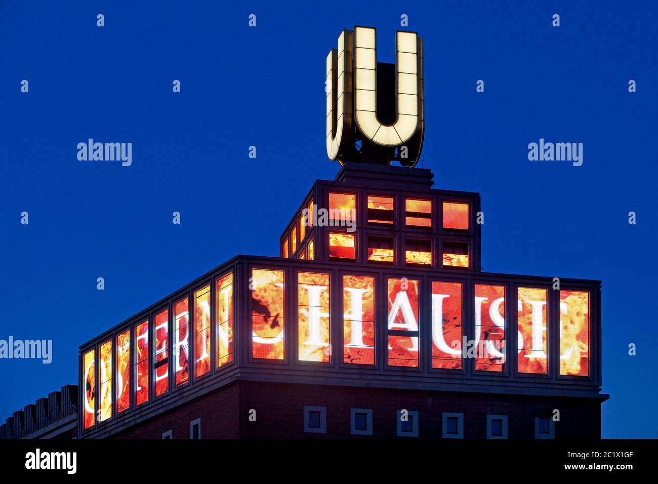 Dortmund U-Tower, center for the arts and creativity, Germany, North Rhine-Westphalia, Ruhr Area, Dortmund Stock Photo