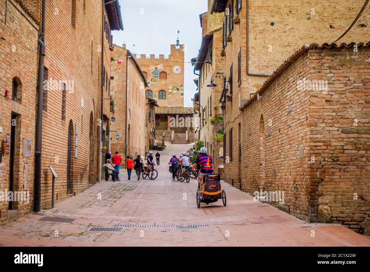 Certaldo town and comune of Tuscany, Italy, near Florence, in Valdelsa Stock Photo