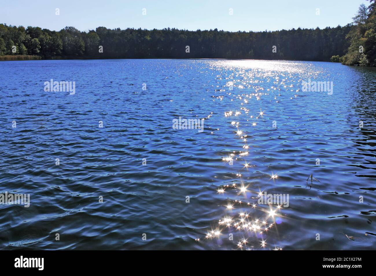 Lake in sunlight Stock Photo