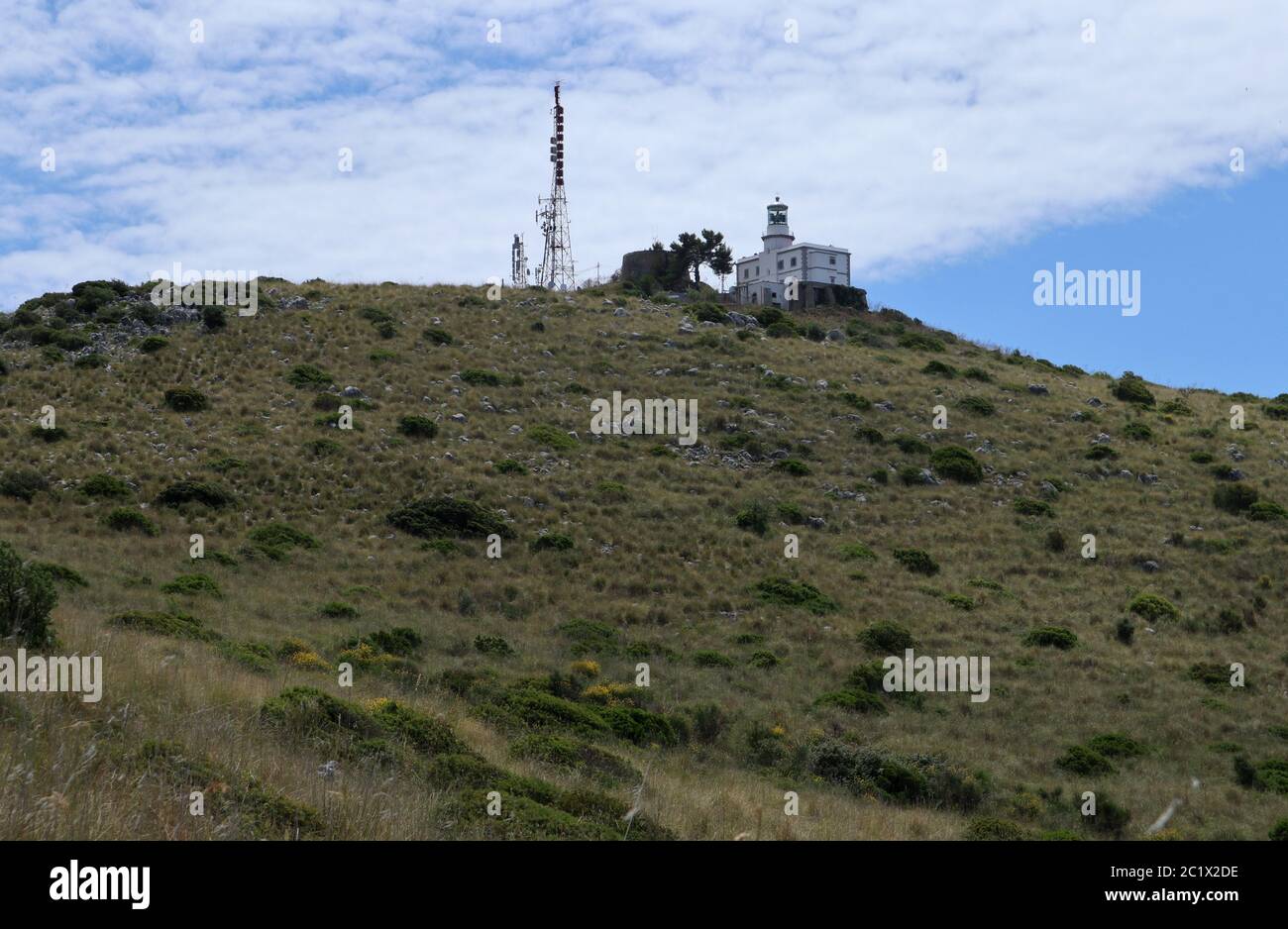 Palinuro – Faro dal sentiero delle torri Stock Photo