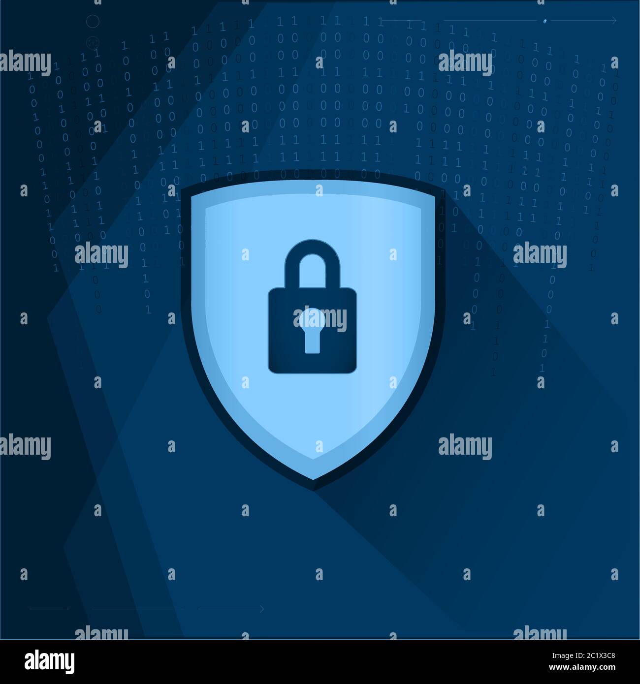 Protection concept. Protect mechanism, system privacy. Vector illustration Stock Vector