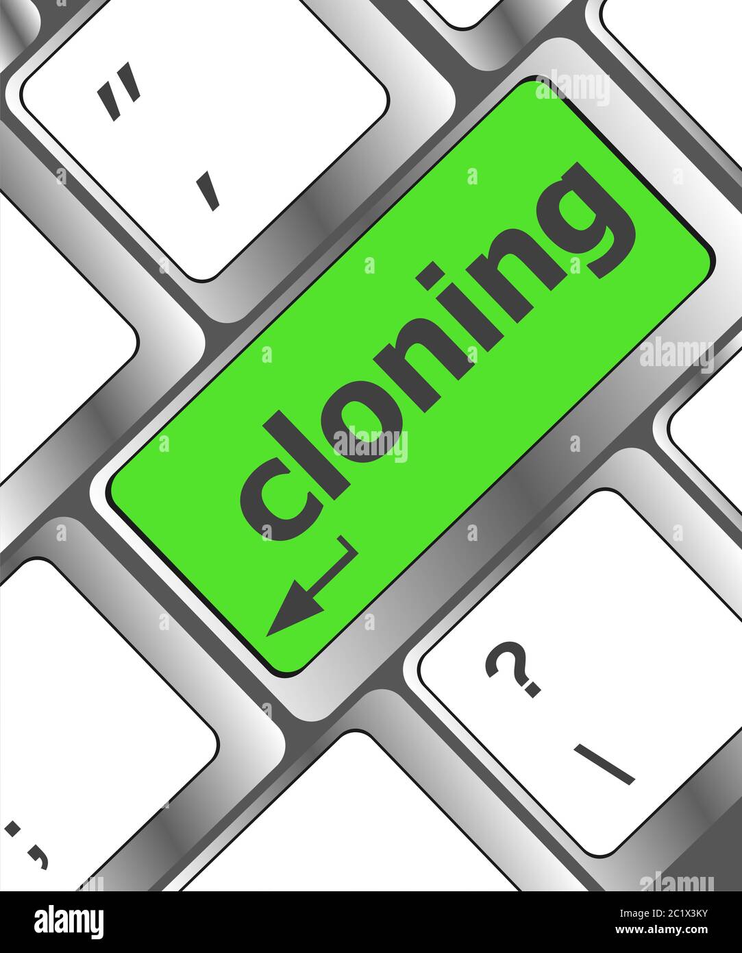 cloning keyboard button on computer pc. laptop icon Stock Photo