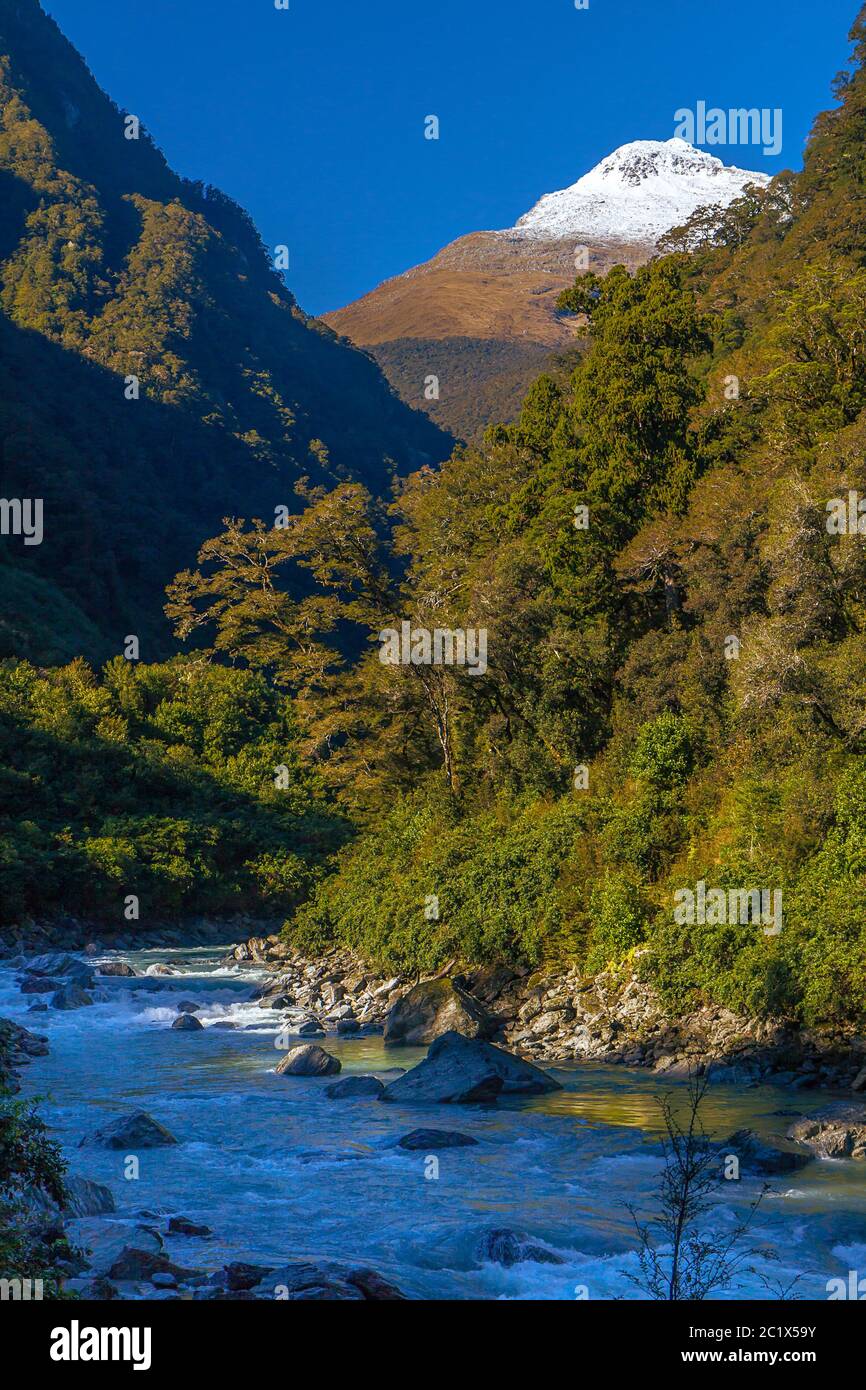 Haast River,South Island, New Zealand Stock Photo