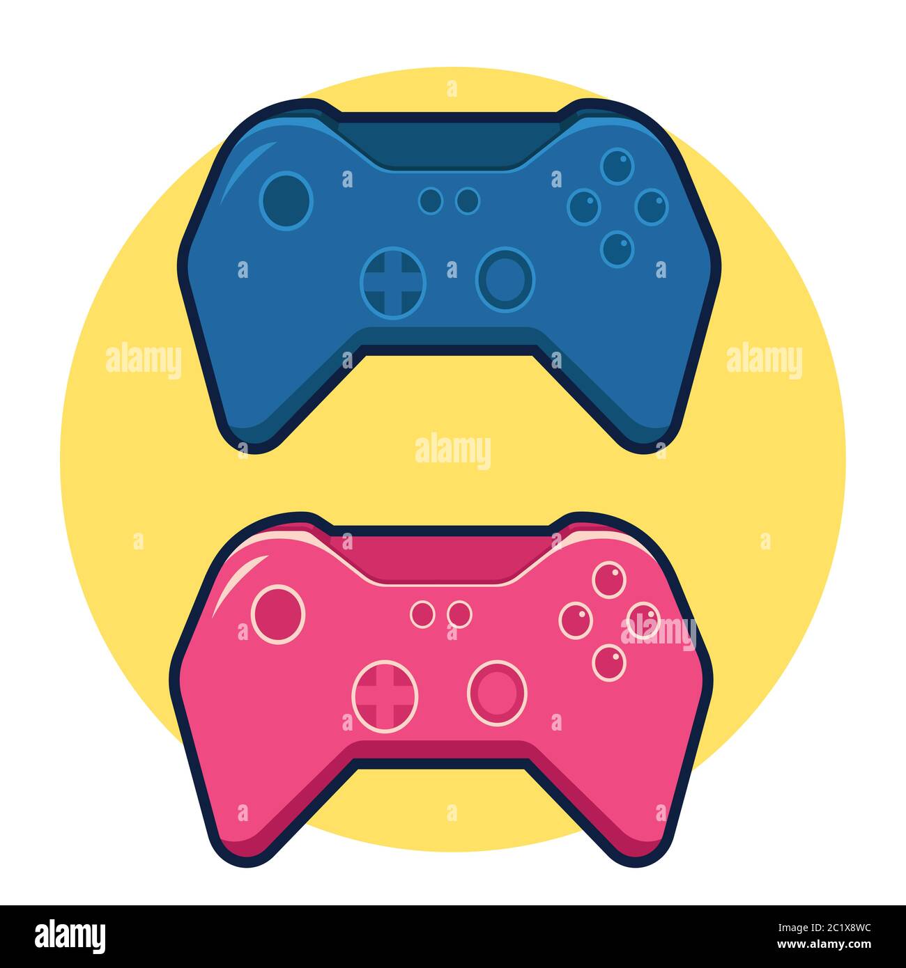 Video Game Console Vector Illustration. Flat Cartoon Style Stock Vector